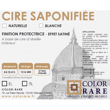 CIRE SAPONIFIÉE BLANCHE